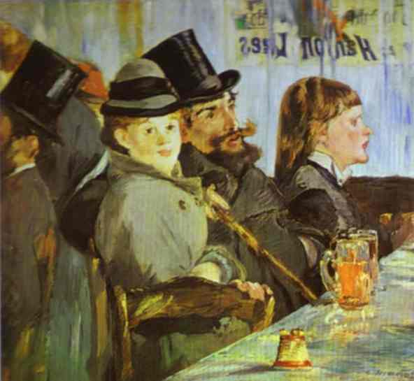 At the Cafe, 1878 - Edouard Manet Painting